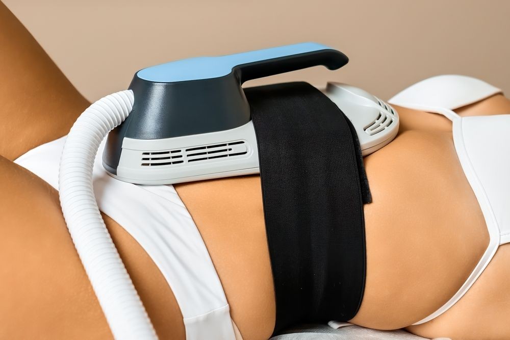 woman getting treatments with EMS